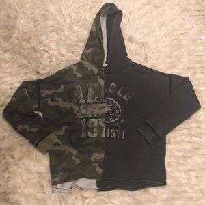 American Eagle Camo/Gray Hoodie